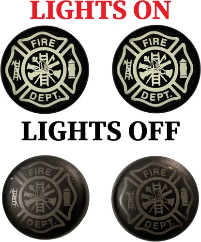 Miniatura 2 de Kustom Cycle Parts Firefighter Cross Smoked Bullet Brake/Turn Blinker - Cubiertas para lentes de luz de señal compatibles con Harley Davidson Street