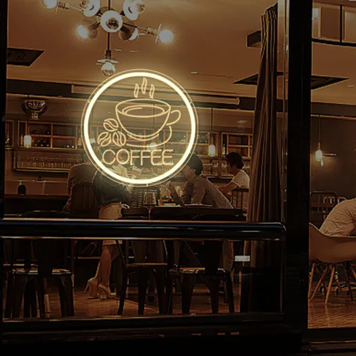 Miniatura 6 de Letrero LED de neón para cafetería, letreros de neón para pared, regulables, para cafetería, bar, hogar, bar, restaurante, negocios, decoración