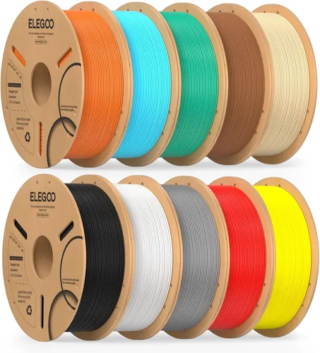 Miniatura 31 de ELEGOO Filamento PLA 1.75mm Azul Oscuro & Rojo 2KG, Filamento para Impresora 3D con Precisión Dimensional +/- 0.02mm, Paquete de 2 Carretes de 1kg