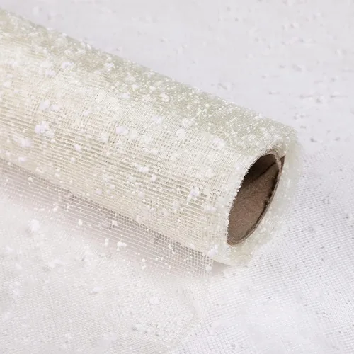 Papel de Regalo de Flores de 19.7 pulgadas x 4 yardas, Malla de Hilo de Red con Puntos de Nieve para Empaque de Ramos de Florista para Fiestas DIY,
