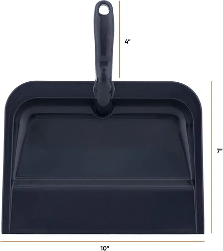 Miniatura 2 de Superio Recogedor de plástico resistente con mango de agarre cómodo, color beige, duradero, ligero, multisuperficie, fácil de barrer, 10 pulgadas