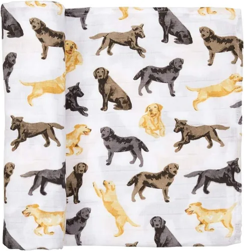 Miniatura 6 de Mud Pie Manta Envolvente para Bebé con Estampado de Dachshund, 47" x 47