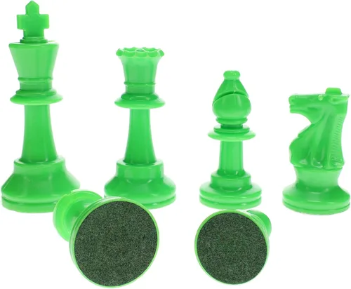 Miniatura 2 de WE Games - Piezas de ajedrez Staunton de plástico brillante en color con rey de 3.75 pulgadas - Juego de ajedrez de mitad de piezas solamente