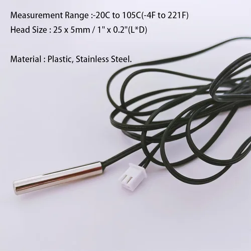 Miniatura 3 de 4pcs 10K termistor 3 M, 3950 NTC 10K termistor sensor de temperatura sonda de acero inoxidable NTC 10K sensor de temperatura uso para dispensador