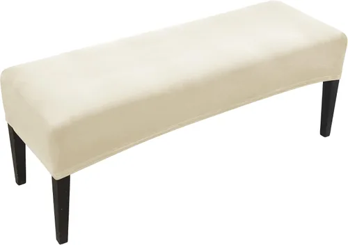 Miniatura 13 de FORCHEER Funda para Banco de Comedor de Tela de Cuero Sintético Innovadora Funda Deslizable para Banco para Sala de Estar Lavable Funda para Otomán