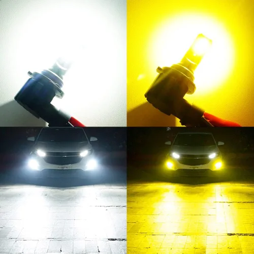 Miniatura 7 de D-Lumina H10 Switchback - Bombillas LED antiniebla, 8000 lúmenes, 40 W, 300% brillo, doble color, 6000 K, xenón blanco/3000 K amarillo dorado, 9145