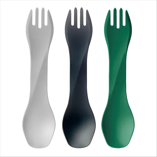 Miniatura 8 de humangear GoBites Uno Mini - Juego de 3 utensilios de viaje y campamento, utensilios de comedor portátiles y compactos, material seguro