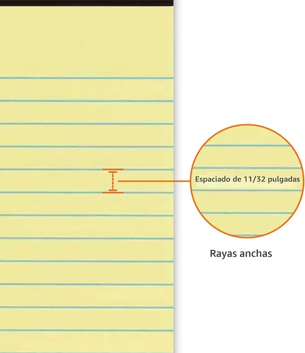 Miniatura 3 de Amazon Basics Bloc de notas de escritura con rayas anchas de 50 hojas, 8.5 x 11.75 pulgadas, paquete de 12, 600 hojas perforadas, canario
