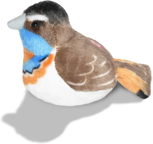 Miniatura 4 de Wild Republic Pájaros, Felpa Europea Bluethroat, auténtico sonido de pájaro, animal de peluche, juguetes para pájaros, regalos para niños, Birders 5