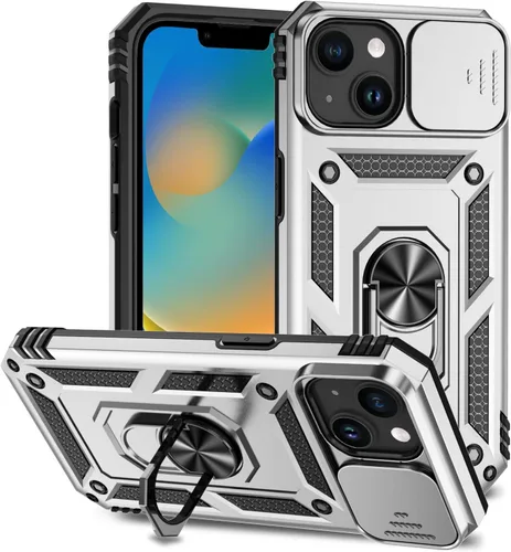 Miniatura 47 de Funda magnética compatible con iPhone 14 Pro de 6.1 pulgadas, funda magnética para iPhone 14 Pro con cubierta de cámara y soporte de grado militar
