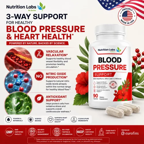Miniatura 2 de Suplemento de apoyo para la presión arterial para la presión arterial para la salud cardíaca, apoya la presión arterial y la circularidad saludable