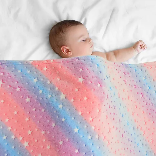 Miniatura 20 de Softan Manta Decorativa de Unicornios para Niños que Brilla en la Oscuridad, Regalos de Manta para Niños y Niñas, Manta de Franela Suave y Acogedora