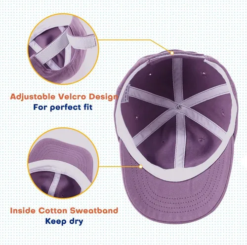 Miniatura 67 de Peecabe Gorra de béisbol para niños pequeños, unisex, de algodón, ajustable, para bebés, niños, gorra de béisbol para niñas de 1 a 5 años