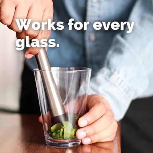Miniatura 8 de Muddler de bebidas para cócteles, 8 pulgadas anticuado/menta julep/Mojito Muddler, bartend de acero inoxidable, herramienta de muddler de cocina