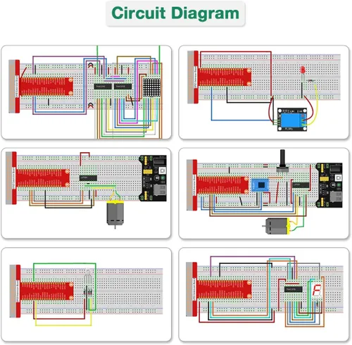 Miniatura 4 de LAFVIN Kit básico de arranque para Raspberry Pi Junta de desarrollo Breadboard LCD1602 Módulo Python C Java Scratch Starter Kit