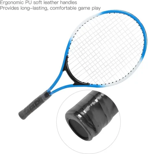 Miniatura 3 de 1 par de raquetas de tenis para jóvenes, raqueta de práctica para principiantes de 21 pulgadas, juego de raqueta de tenis con pelotas y bolsa