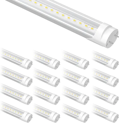 Miniatura 26 de Bombillas fluorescentes de recambio de 4 pies, bombillas LED T8 de 4 pies tipo A+B, 24W (equivalente a 65W) 3200LM, 3000K blanco cálido, tubo de 48