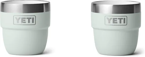 Miniatura 24 de YETI Rambler - Vaso apilable de 4 onzas, acero inoxidable, taza de café/espresso aislada al vacío, 2 unidades Azul marino