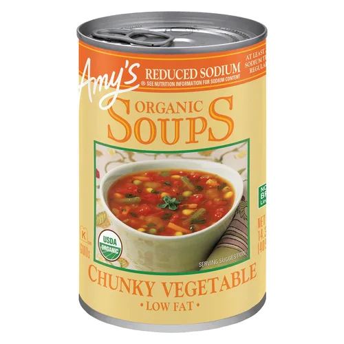 Miniatura 26 de Sopa Amy's, vegana, sin gluten, orgánica de verduras italianas rústicas (champiñones, arroz integral y frijoles) 14 oz (paquete de 12)