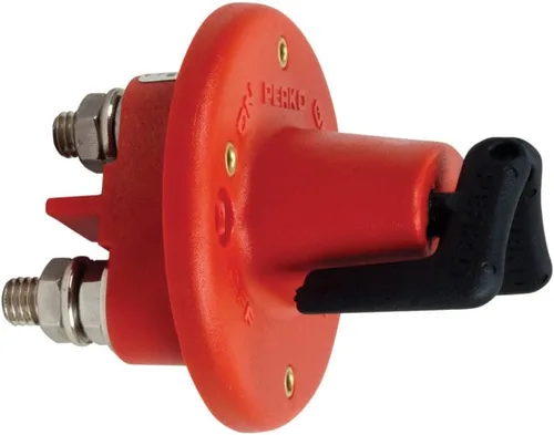 Perko Interruptor selector de batería dual 8521DP con anillos de montaje y patas