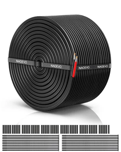 Miniatura 36 de NAOEVO Cable eléctrico de calibre 10, 2 conductores, cable de PVC trenzado de 10 AWG, bajo voltaje de 12 V/cobre estañado/cable flexible
