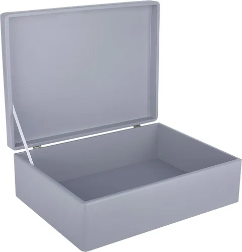 Miniatura 15 de Creative Deco Caja Grande de Madera Negra para Almacenamiento con Tapa con Bisagras 11.8 x 7.87 x 5.51 pulgadas (+-0.5) Caja de Regalo para Negro