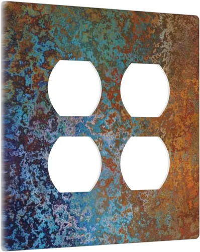 Miniatura 99 de Placa Decorativa de Pared Beige Boho de Mediados de Siglo Sol Abstracto 1-Gang Retro Años 70 Arte Geométrico Moderno con Arco Eléctrico Interruptor