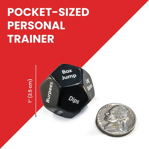 Miniatura 4 de Rubberbanditz - Dados de fitness para ejercicio y entrenamientos Tres atractivos dados de entrenamiento de cuerpo completo de 12 lados Ideal