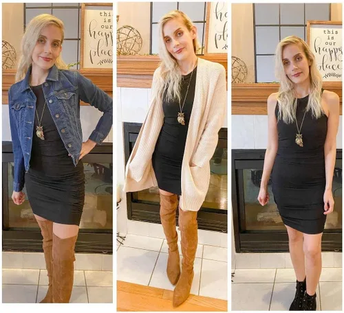 Miniatura 5 de Wenrine - Vestido corto sin mangas para mujer, cuello redondo, vestido acanalado, elástico, ajustado y fruncido para fiesta y club