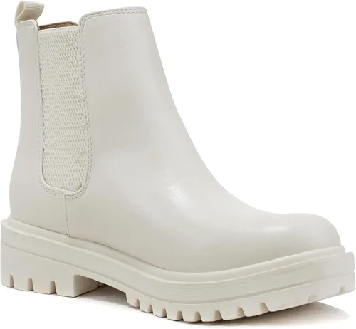 Miniatura 4 de Soda Pilot Botines Chelsea de tacón bajo para mujer, con doble elástico