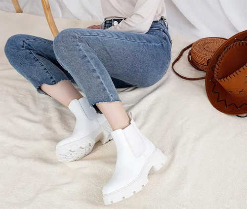 Miniatura 3 de Jeossy Botines Chelsea 9620 para mujer Botines elásticos con plataforma y suela de lengüeta a la moda