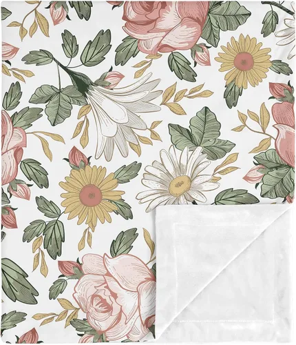 Miniatura 8 de Sweet Jojo Designs Manta envolvente de seguridad para recién nacido o niño pequeño, con diseño de cactus y flores, estilo bohemio, con estampado