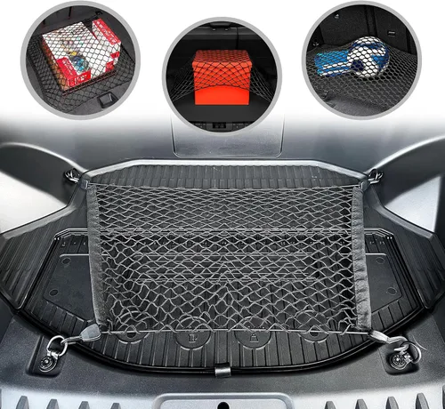 Floor Style - Red de carga elástica para Ford F-150 Lightning 2022-2025 - Organizador y almacenamiento de Frunk de alta calidad - Red de equipaje