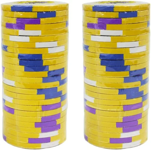 Miniatura 2 de Brybelly King's Casino Premium - Fichas de póquer de 0.49 oz, compuesto de arcilla pesada – Paquete de 50 Amarillo ($1000 Yellow)