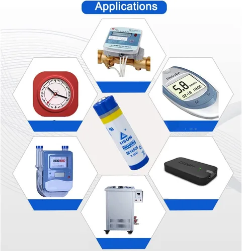 Miniatura 6 de ER14505 AA Batería de litio, 3.6V 2400mAh Medidor de electricidad de agua PLC Equipo de instalación Batería de repuesto (10 unidades)