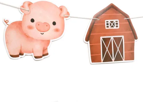 Miniatura 4 de Cartel de baby shower de animales de granja, decoración de fiesta temática. Decoraciones de fiesta de granero, decoraciones de animales de granja
