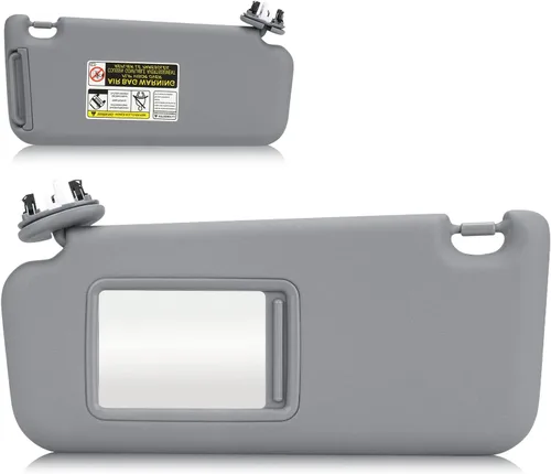 Miniatura 10 de Visera solar izquierda y derecha con luz de tocador para Toyota RAV4 2006-2013, lado del conductor y pasajero, repuesto de visera solar beige