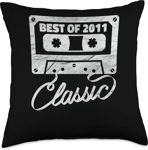 Miniatura 4 de Vintage 2011 Limited Edition Cassette Tape 12th Birthday Throw Pillow