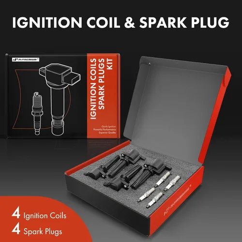 Miniatura 2 de A-Premium Juego de 4 bobinas de encendido y bujías de iridio compatibles con Ford Escape, Fusion, C-Max, Transit Connect, SSV Plug-In Hybrid, Police