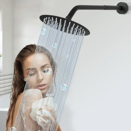 Miniatura 7 de Brazo extensor de cabezal de ducha HarJue, salida de agua de extensión de ducha - Baja el tubo de ducha existente, extensión de tubo de ducha
