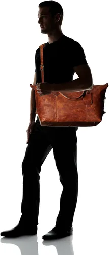 Miniatura 7 de FRYE Bolso de lona Logan Overnight para hombre, Coñac