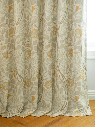 Miniatura 14 de Cortinas plisadas semitraslúcidas filtrantes de luz, de mezcla de lino de lujo, para sala de estar, dormitorio, comedor, casa rural estampada, juego