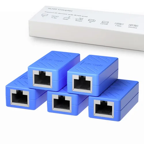 Miniatura 17 de Dingsun Acoplador RJ45, extensor Ethernet para conector hembra a hembra Cat7/Cat6/Cat5e/Cat5 (1 paquete, negro)