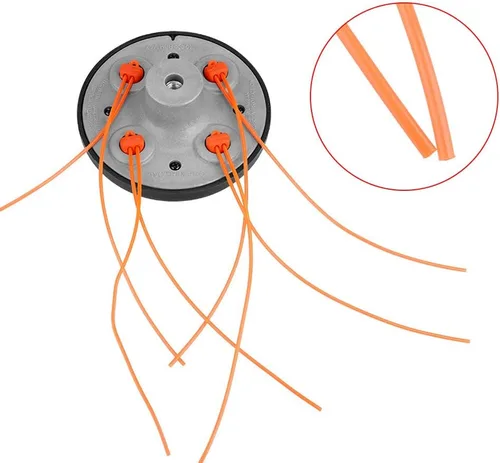 Miniatura 6 de Cabezal de recortadora de cuerda de 4 líneas, reemplazo de accesorio de recortadora de cuerdas, universal para rosca M10 x 1.25