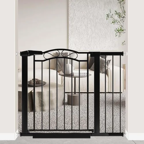 Miniatura 10 de Fairy Baby Puertas para bebés extra anchas de 57.1"-59.8" con puerta, puerta infantil de 58-59 pulgadas para niños pequeños, puerta de metal montada