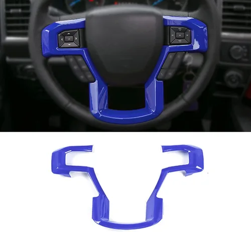 Keptrim Funda para volante para F-150 ABS azul para Ford F150 2015-2020, para F250 F350 2017-2022, para Ford Expedition 2018-2021