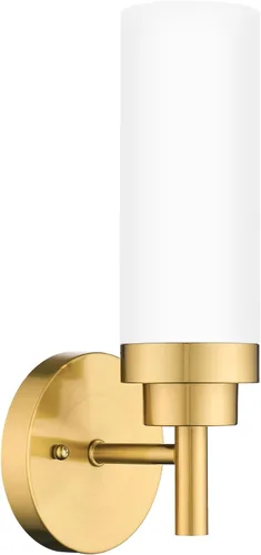Miniatura 11 de Emak Apliques de Pared Juego de 2, Aplique de Pared Moderno de Baño Dorado Cepillado con Pantalla de Vidrio Esmerilado para Baño, Dormitorio, Sala