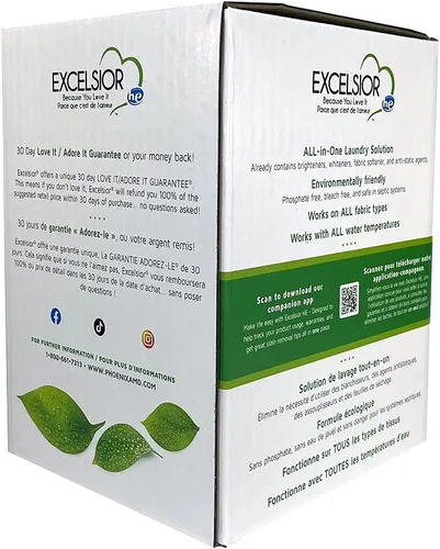 Miniatura 9 de Excelsior HE - Detergente líquido para ropa con aroma fresco concentrado, 200 cargas, 3 litros con removedor de manchas natural, detergente
