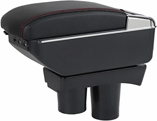 Miniatura 10 de Caja de almacenamiento de reposabrazos de cuero para consola central de automóvil para Peugeot 301/para Citroen c-Elysee 2007 2008 2009 2010 2011