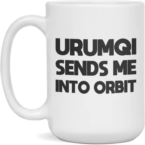 Miniatura 3 de Urumqi sends me into orbit Ceramic Coffee Mug, 11-Ounce White